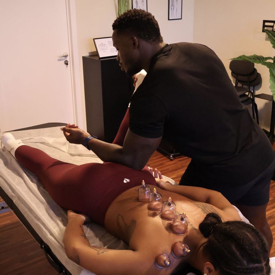 Cupping and bodywork in the studio