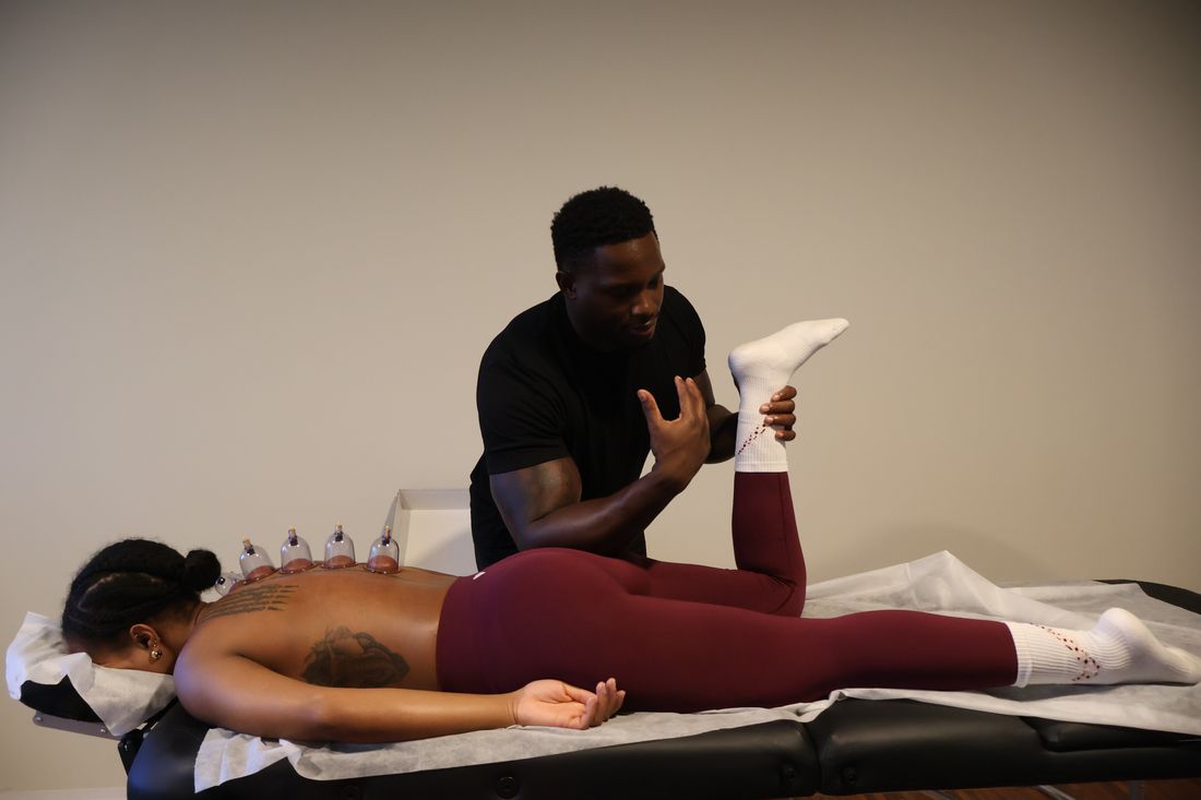 Full Body Reset session with cupping and stretching